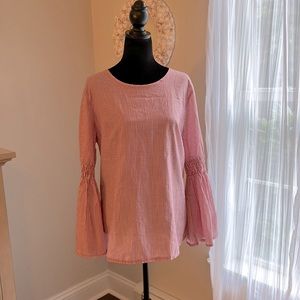 Solitaire Trumpet Sleeve Tunic | Large